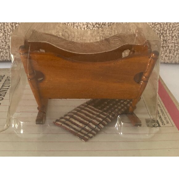 VTG Doll House Miniature Furniture Traditional Pick Ups Sofa Couch Bureau Cradle - Picture 10 of 14